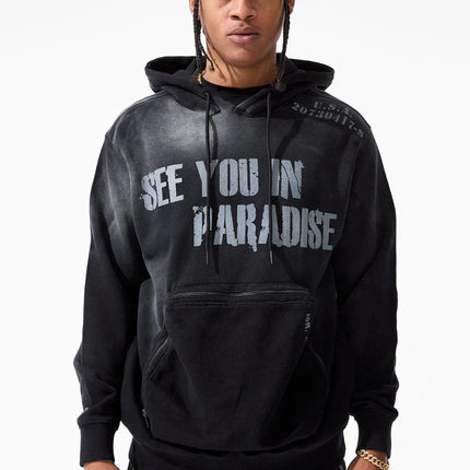 Jordan Craig Paradise Field Tech Cargo Hoodie - Black