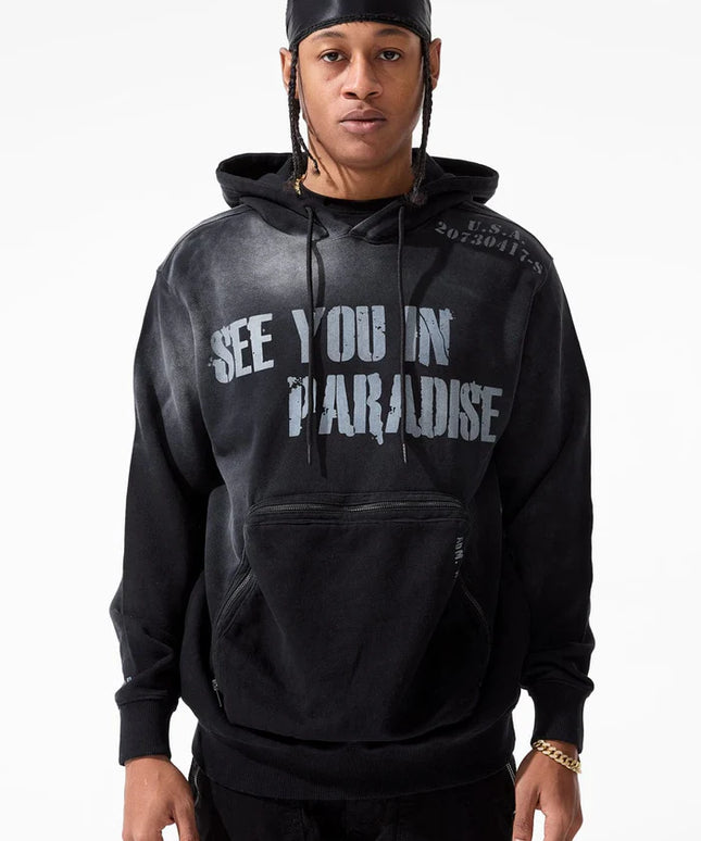 Jordan Craig Paradise Field Tech Cargo Hoodie - Black