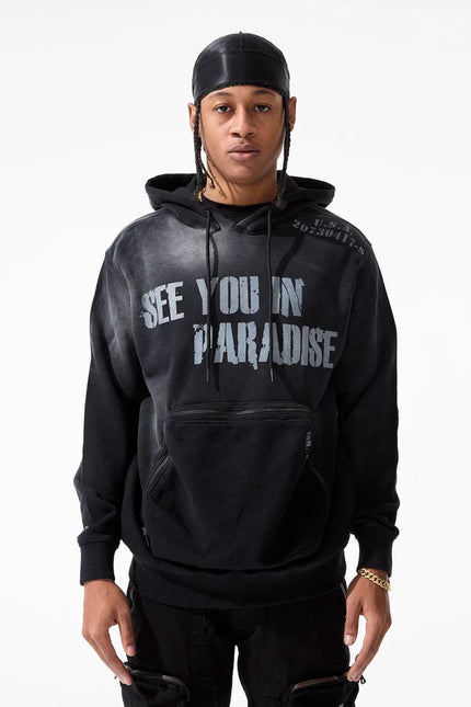 Jordan Craig Paradise Field Tech Cargo Hoodie - Black