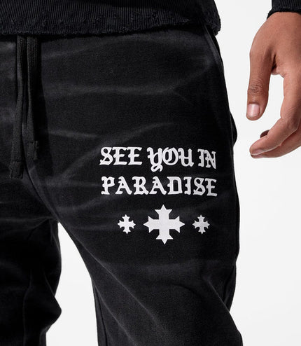 Jordan Craig Stacked Sweatpants - Vintage Black