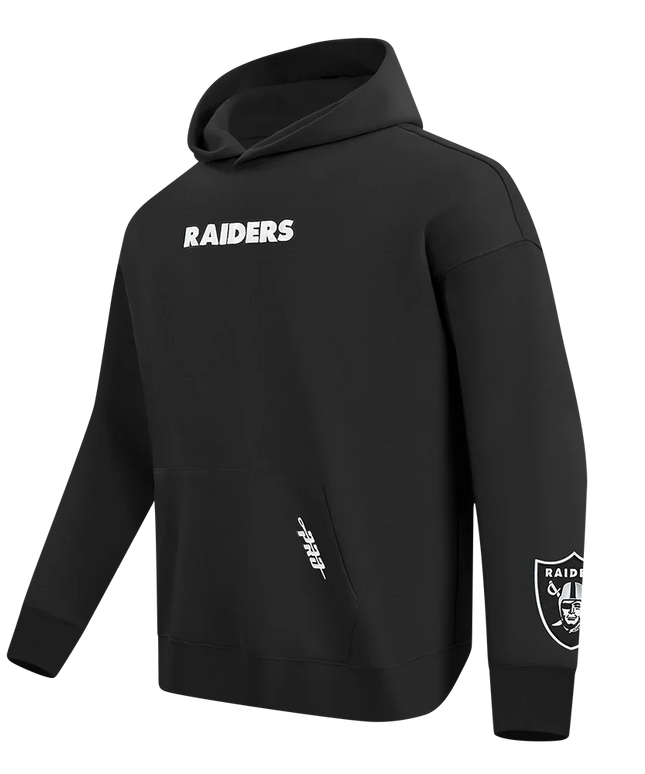 Pro Standard Las Vegas Raiders Wingspan Drop Shoulder Hoodie - Black