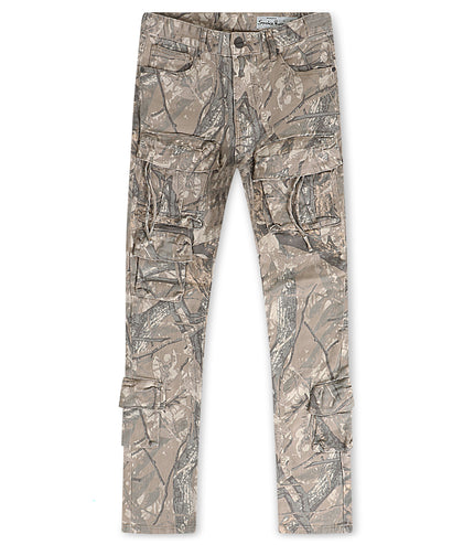 Smoke Rise Multi Cargo Pocket Slim Fit Jean - Hunting Camo