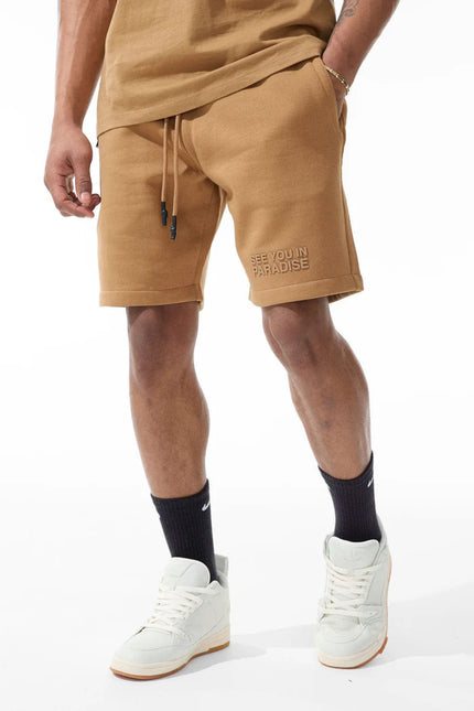 Jordan Craig Paradise Tonal Shorts - Mocha