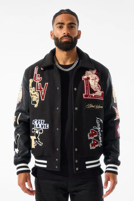 Jordan Craig Carpe Diem Varsity Jacket - Black