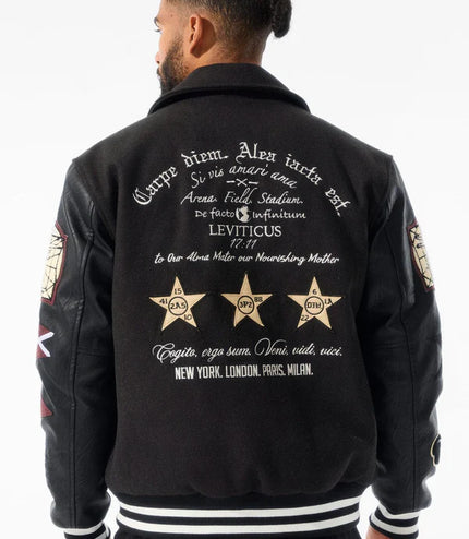 Jordan Craig Carpe Diem Varsity Jacket - Black