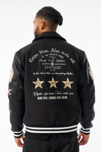 Jordan Craig Carpe Diem Varsity Jacket - Black