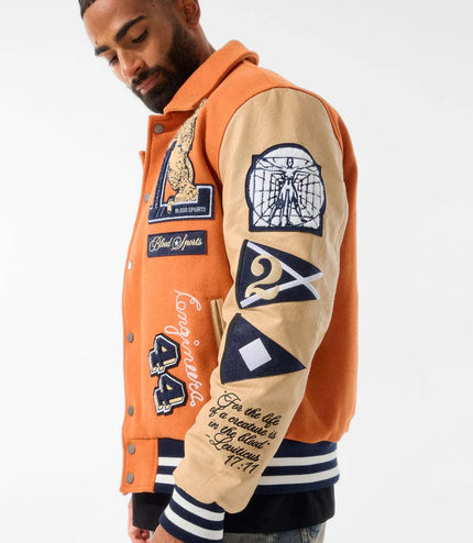 Jordan Craig Carpe Diem Varsity Jacket - Burnt Orange