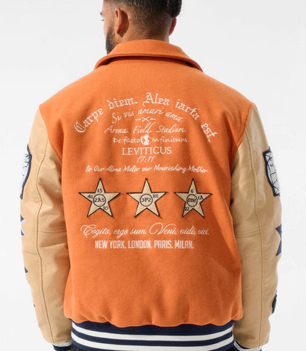 Jordan Craig Carpe Diem Varsity Jacket - Burnt Orange