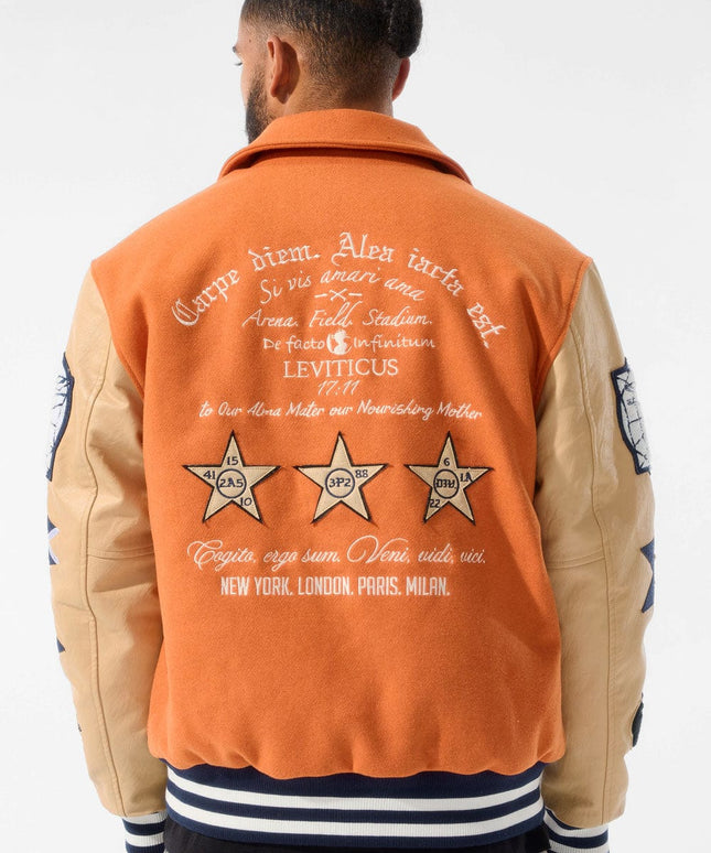 Jordan Craig Carpe Diem Varsity Jacket - Burnt Orange
