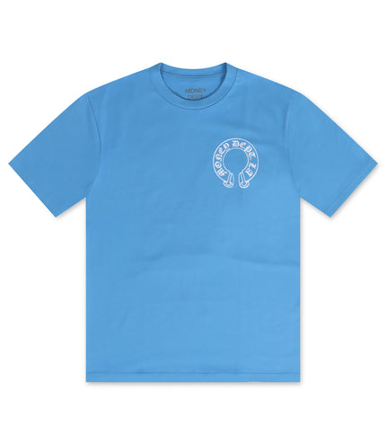 Money Dept. Old English Tee - Light Blue/White