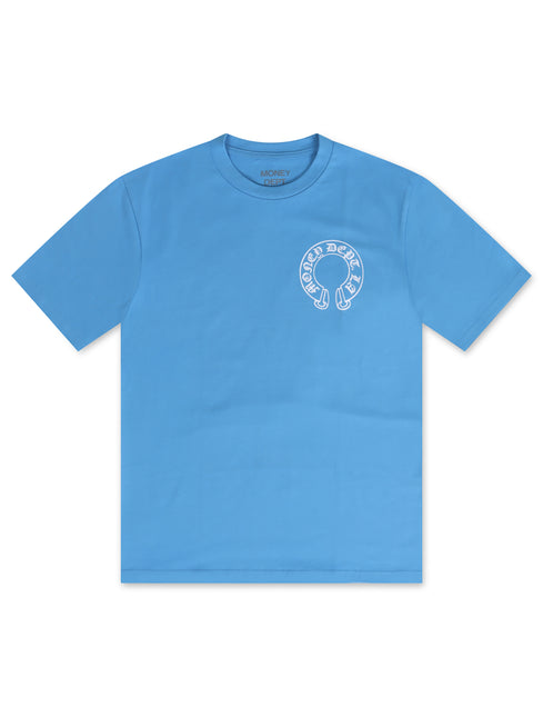 Money Dept. Old English Tee - Light Blue/White