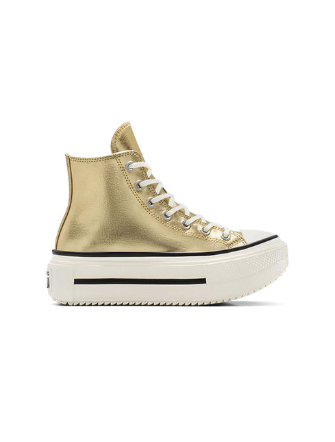 Converse Big Kids All Star Lift Double Stack Platform - Metallic Gold