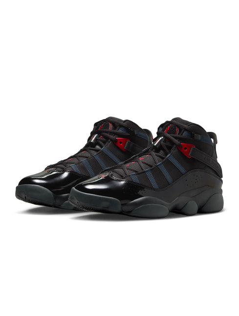 Air Jordan Mens 6 Rings - Black/Fire Red