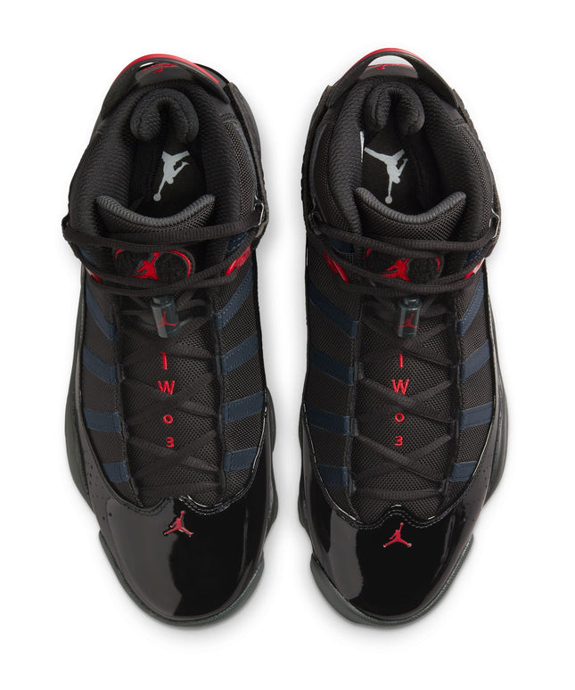 Air Jordan 6 Rings para hombre - Negro/Rojo fuego
