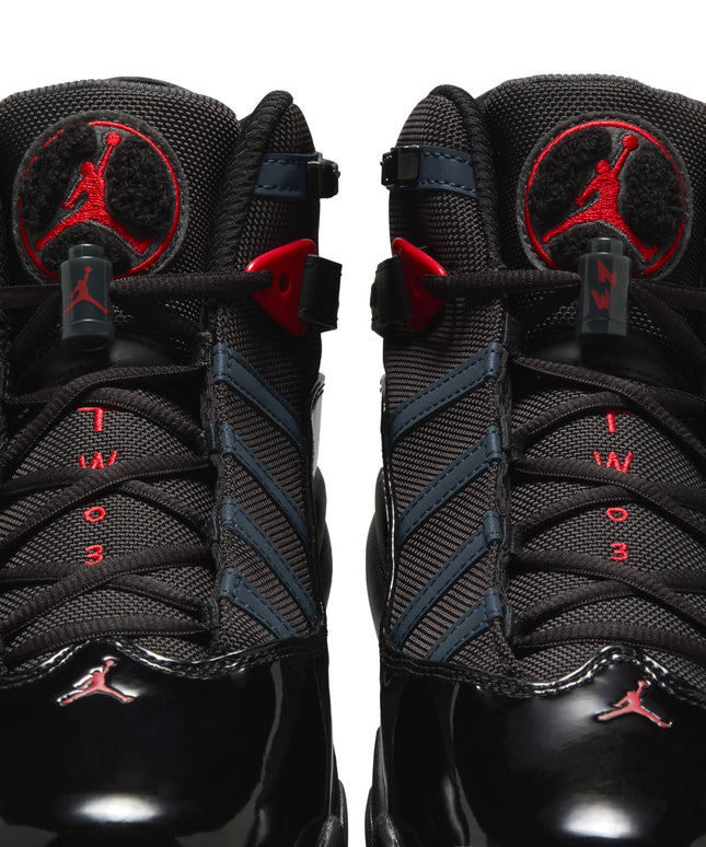 Air Jordan 6 Rings para hombre - Negro/Rojo fuego
