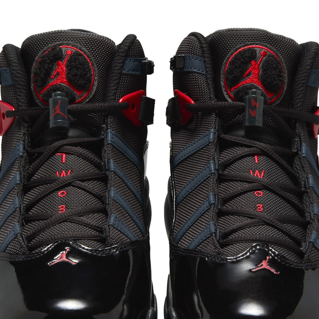 Air Jordan Mens 6 Rings - Black/Fire Red