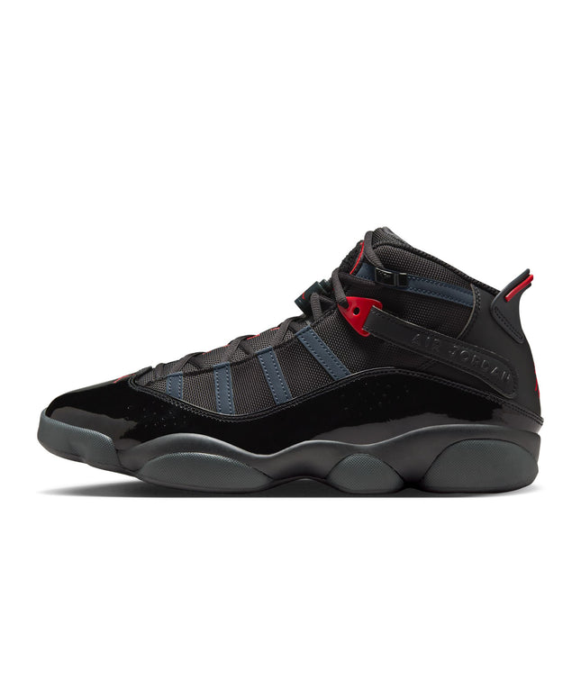 Air Jordan 6 Rings para hombre - Negro/Rojo fuego