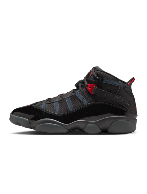 Air Jordan Mens 6 Rings - Black/Fire Red