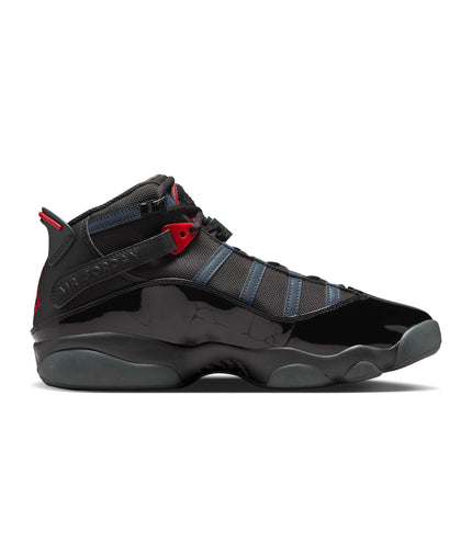 Air Jordan Mens 6 Rings - Black/Fire Red