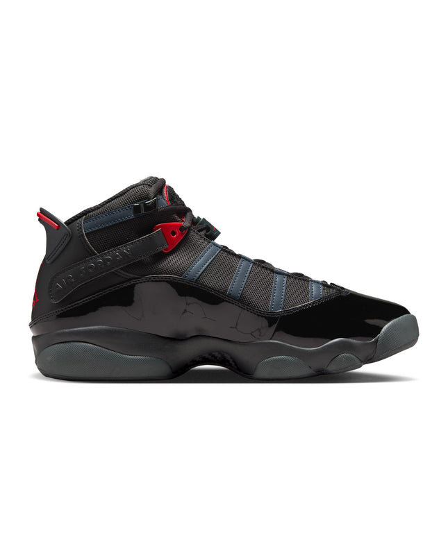 Air Jordan 6 Rings para hombre - Negro/Rojo fuego