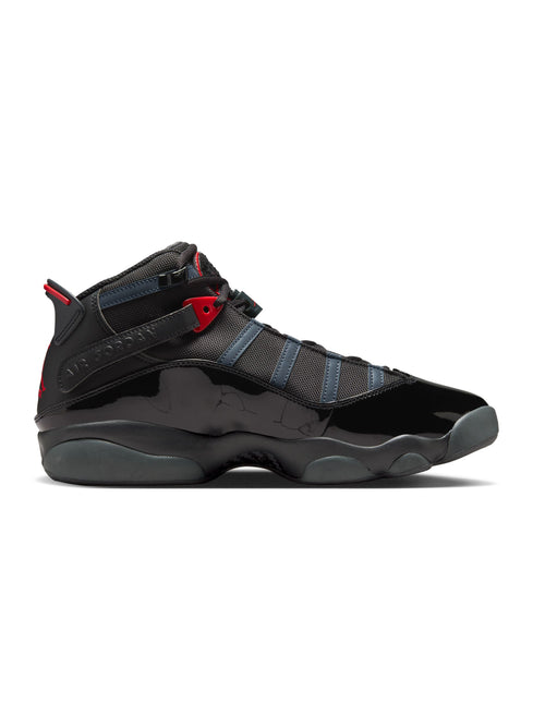 Air Jordan Mens 6 Rings - Black/Fire Red