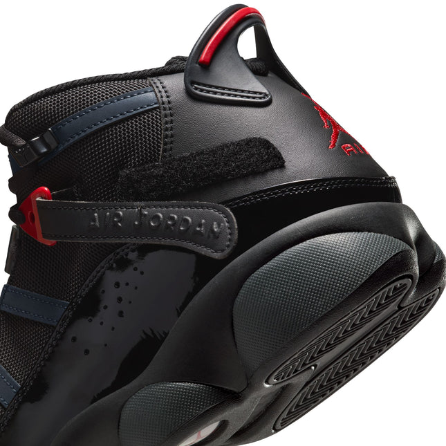 Air Jordan Mens 6 Rings - Black/Fire Red