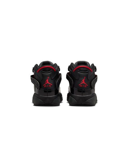 Air Jordan Big Kids 6 Rings - Black/Fire Red