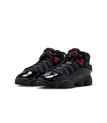 Air Jordan Big Kids 6 Rings - Black/Fire Red