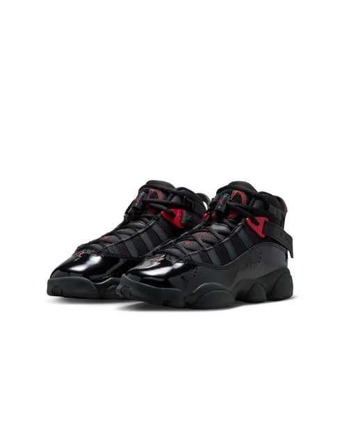 Air Jordan Big Kids 6 Rings - Black/Fire Red