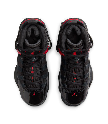 Air Jordan Big Kids 6 Rings - Black/Fire Red