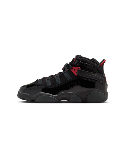 Air Jordan Big Kids 6 Rings - Black/Fire Red