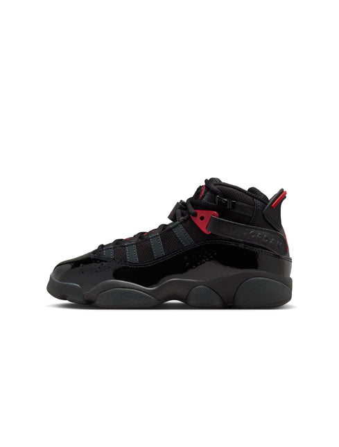 Air Jordan Big Kids 6 Rings - Black/Fire Red