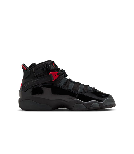 Air Jordan Big Kids 6 Rings - Black/Fire Red