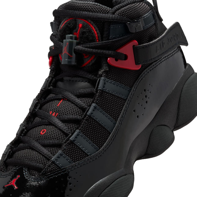 Air Jordan Big Kids 6 Rings - Black/Fire Red