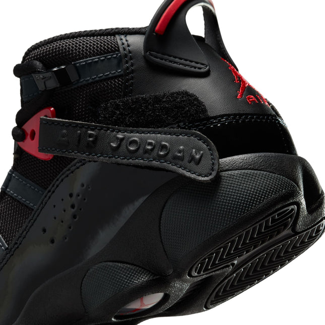 Air Jordan Big Kids 6 Rings - Black/Fire Red