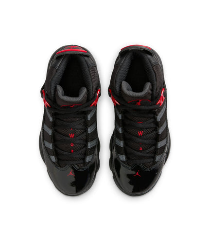 Air Jordan (PS) 6 Rings - Black/Fire Red