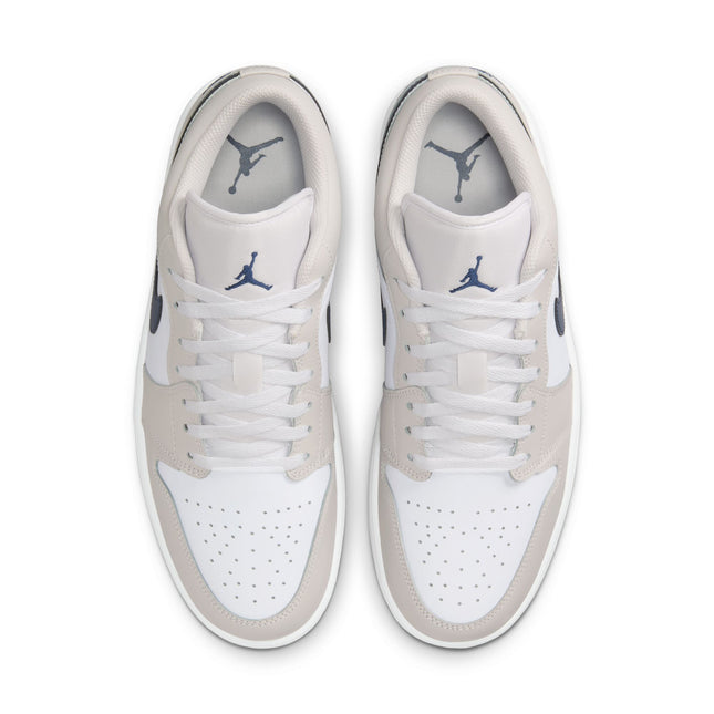 Air Jordan Mens 1 Low - White/Midnight Navy