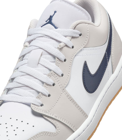Air Jordan Mens 1 Low - White/Midnight Navy