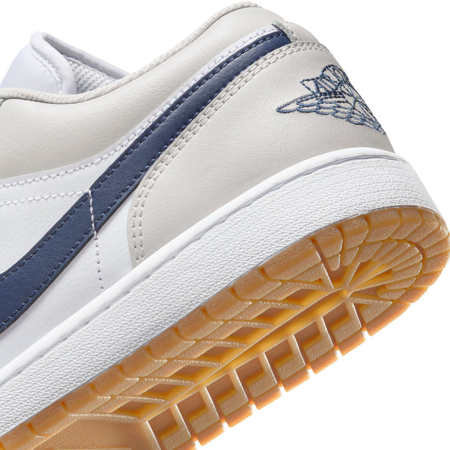 Air Jordan Mens 1 Low - White/Midnight Navy