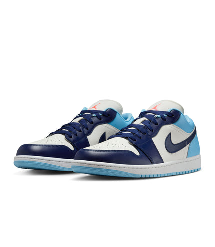 Air Jordan Mens 1 Low - Sail/Blue Void