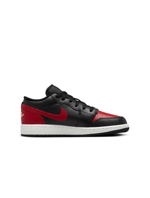 Air Jordan Big Kids 1 Low - Black/Varsity Red