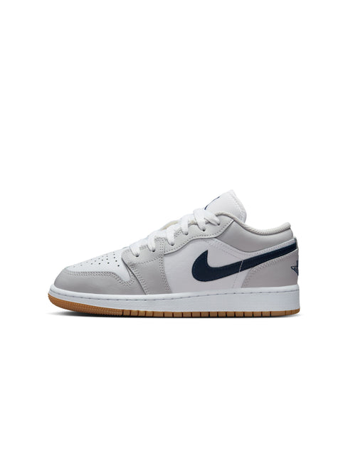 Air Jordan Big Kids 1 Low - White/Midnight Navy