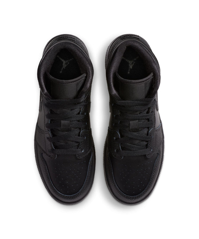 Air Jordan Big Kids 1 Mid - Triple Black
