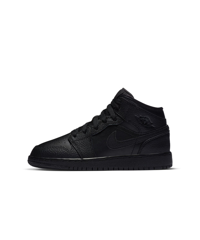 Air Jordan Big Kids 1 Mid - Triple Black