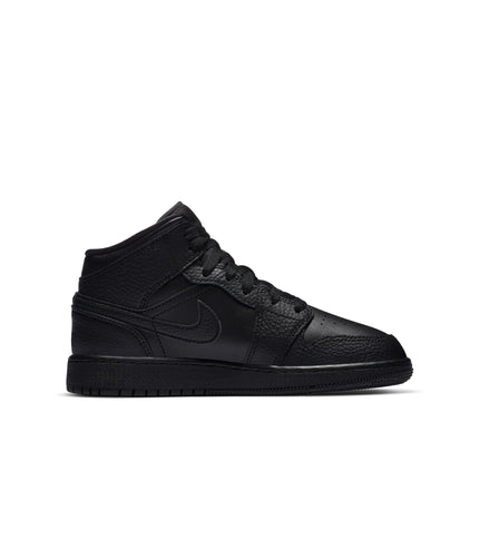 Air Jordan Big Kids 1 Mid - Triple Black