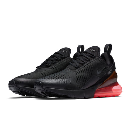 Nike Mens Air Max 270 Black/Black-Hot Punch