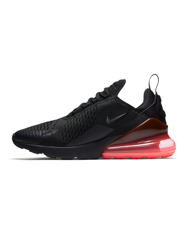 Nike Mens Air Max 270 Black/Black-Hot Punch
