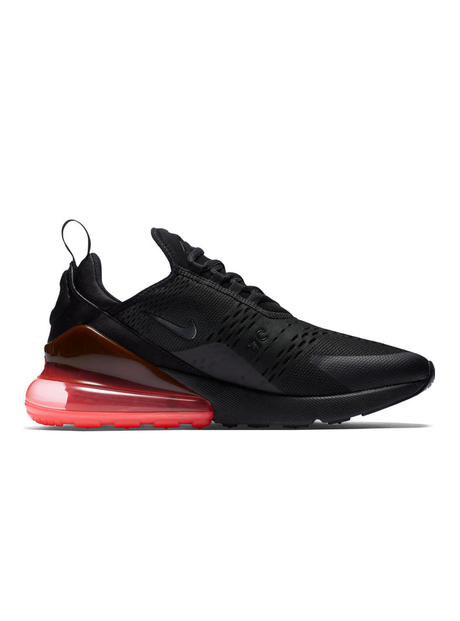 Nike Mens Air Max 270 Black/Black-Hot Punch