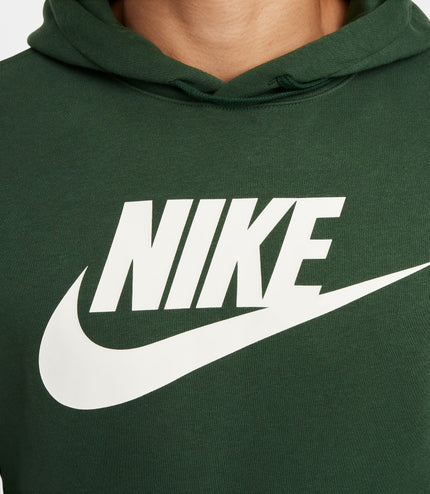 Nike Mens Sportswear Graphic Pullover Hoodie- Fir/White