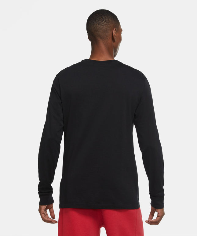 Air Jordan Mens Jumpman Chimney Long Sleeve Tee - Black